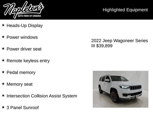 Used 2022 Jeep Wagoneer Series III w/ Premium Group I AWD/4WD image 16