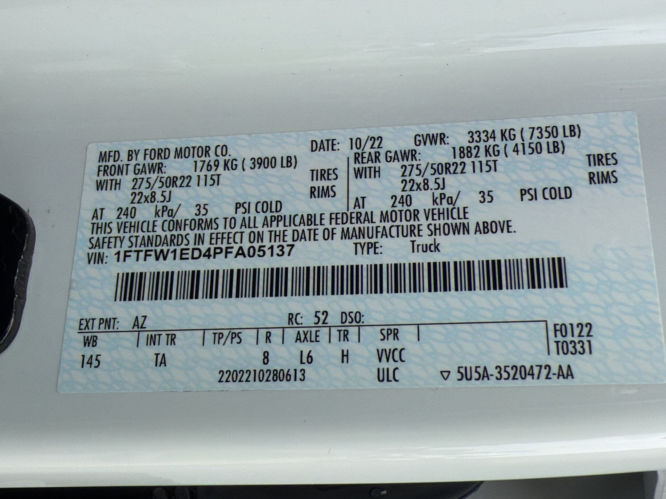 Used 2023 Ford F150 Limited AWD/4WD image 27