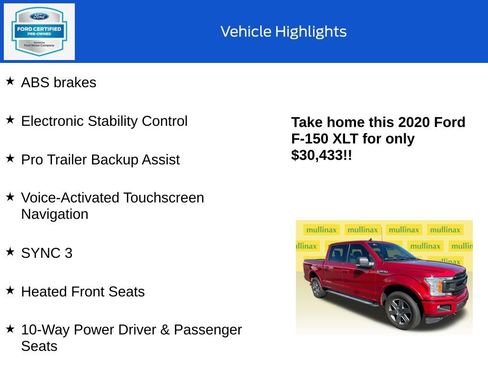 Used 2020 Ford F150 XLT w/ Equipment Group 302A Luxury AWD/4WD image 18