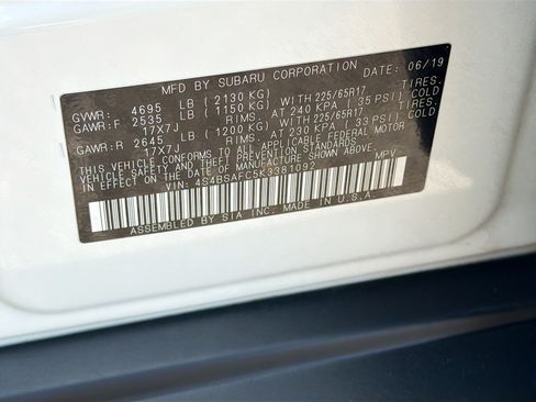 Used 2019 Subaru Outback 2.5i Premium AWD/4WD image 42