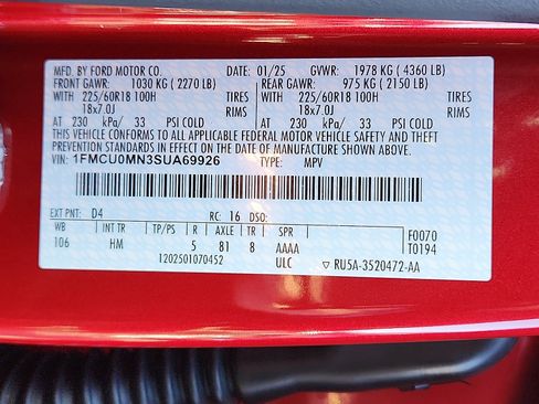 Used 2025 Ford Escape ST-Line w/ Tech Pack #1 image 30