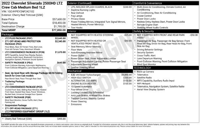 Used 2022 Chevrolet Silverado 2500 LTZ w/ LTZ Plus Package AWD/4WD image 20
