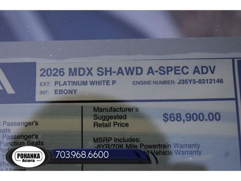 New 2026 Acura MDX A-Spec AWD/4WD image 40