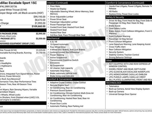 Used 2024 Cadillac Escalade Sport w/ LPO, ONYX Package AWD/4WD image 38