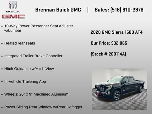 Certified 2020 GMC Sierra 1500 AT4 w/ AT4 Premium Package AWD/4WD image 30
