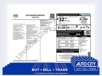 Used 2019 Nissan Sentra S w/ Appearance Package