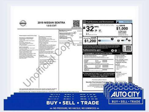 Used 2019 Nissan Sentra S w/ Appearance Package FWD image 1