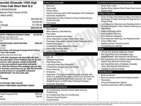 Used 2022 Chevrolet Silverado 1500 High Country w/ High Country Premium Package AWD/4WD image 40