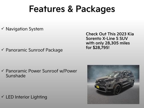 Used 2023 Kia Sorento S w/ Panoramic Sunroof Package AWD/4WD image 4