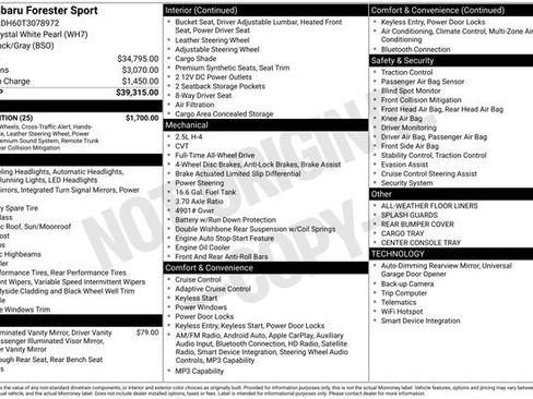 New 2026 Subaru Forester Sport w/ Onyx Edition AWD/4WD image 5