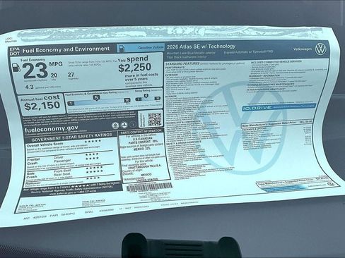 New 2026 Volkswagen Atlas SE image 32