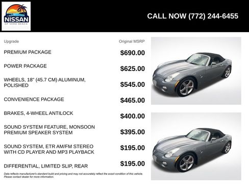 Used 2006 Pontiac Solstice Convertible w/ Premium Package RWD image 3