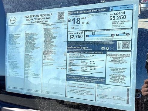 New 2026 Nissan Frontier PRO-4X w/ Pro Premium Package image 13