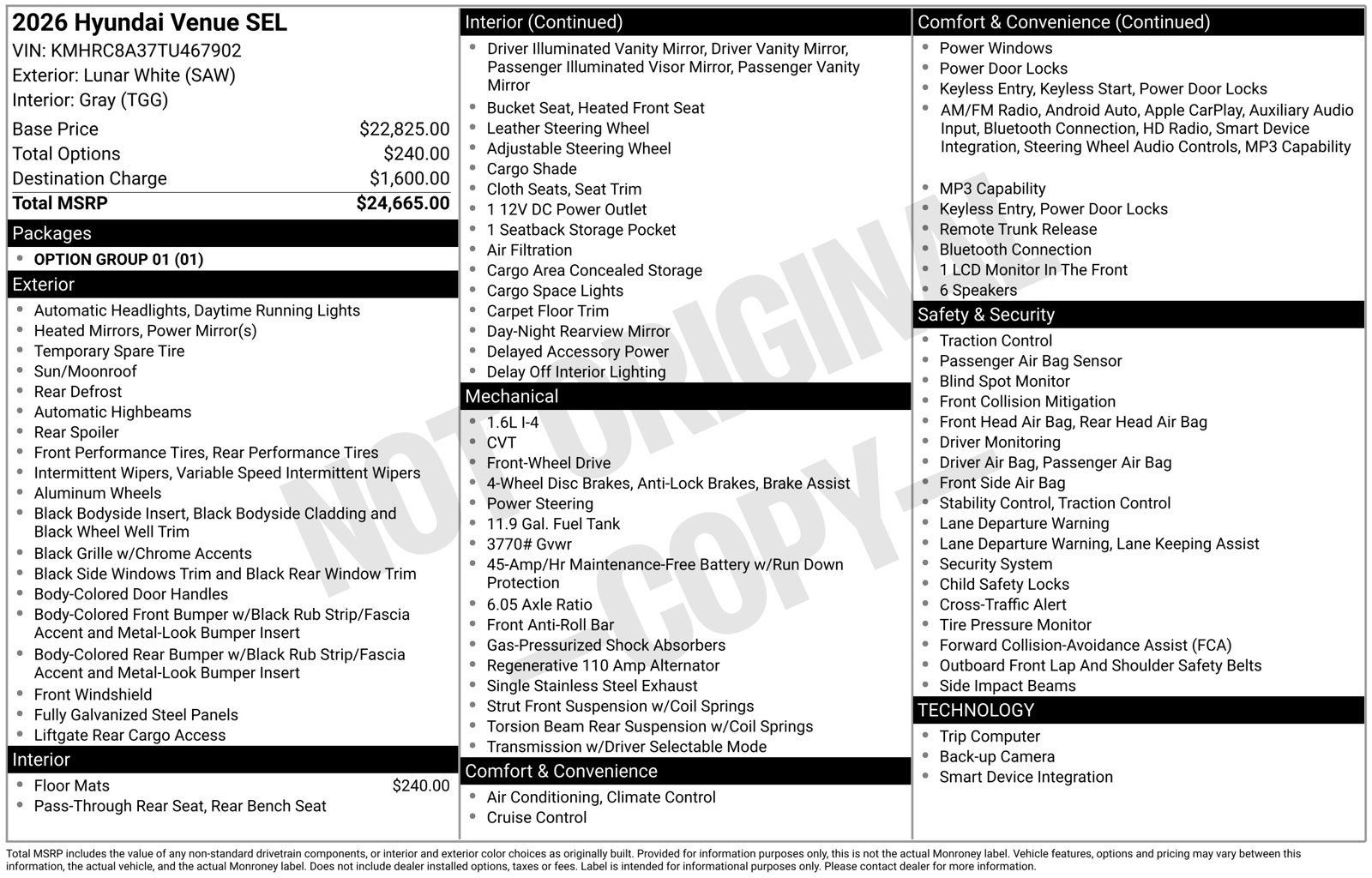 Used 2026 Hyundai Venue SEL FWD image 29