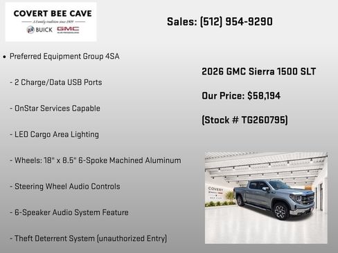 New 2026 GMC Sierra 1500 SLT AWD/4WD image 25
