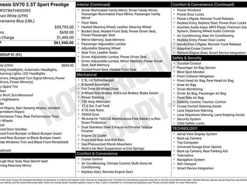 New 2026 Genesis GV70 2.5T Sport Prestige AWD/4WD image 2