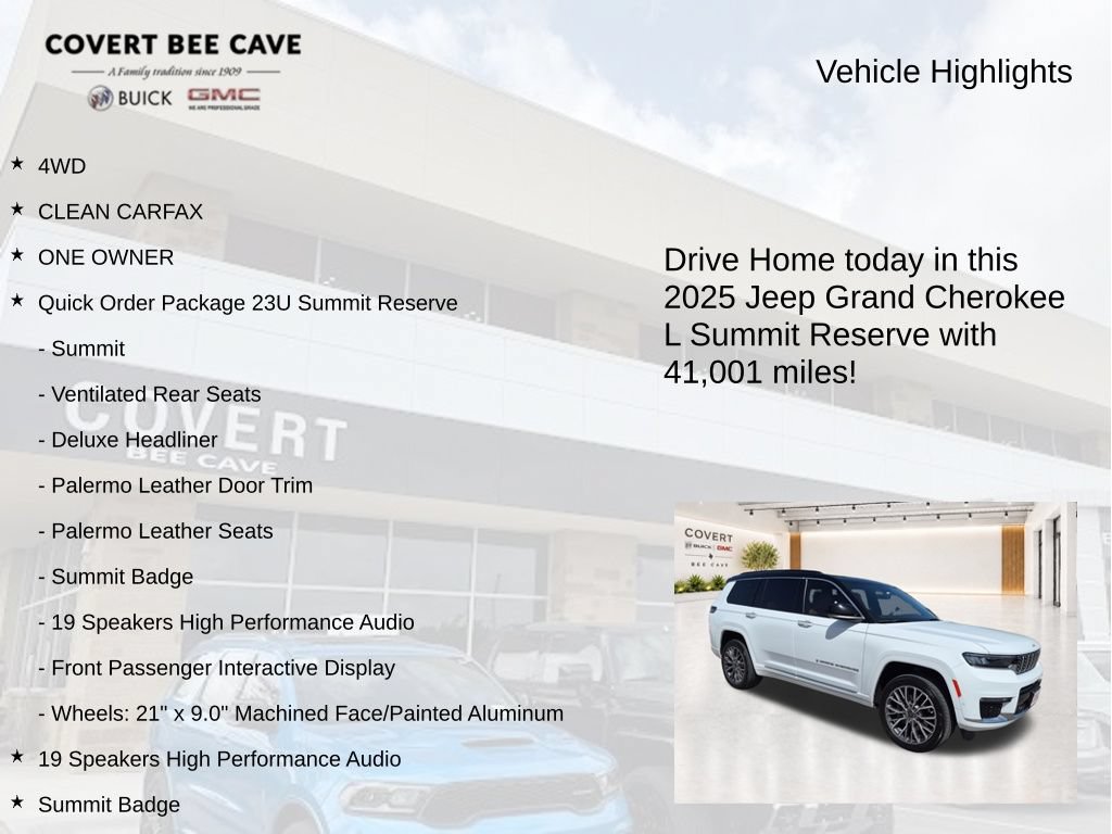 Used 2025 Jeep Grand Cherokee L Summit AWD/4WD image 6