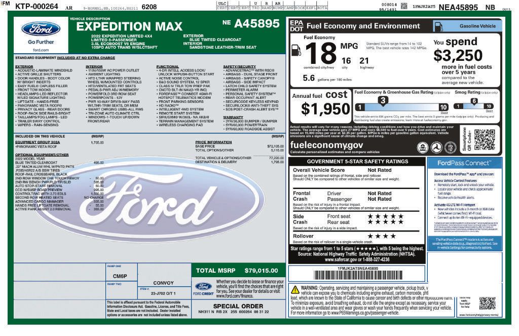 Used 2022 Ford Expedition Max Limited AWD/4WD image 5