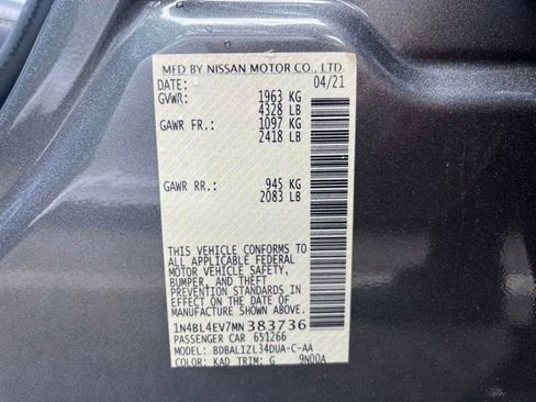 Used 2021 Nissan Altima 2.5 SL FWD image 14