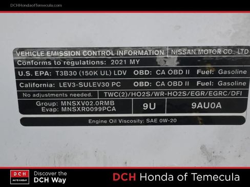 Used 2021 Nissan Sentra SV w/ Trunk Package FWD image 9