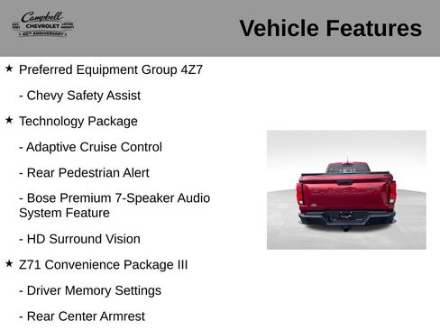 Used 2025 Chevrolet Colorado Z71 w/ Technology Package AWD/4WD image 5