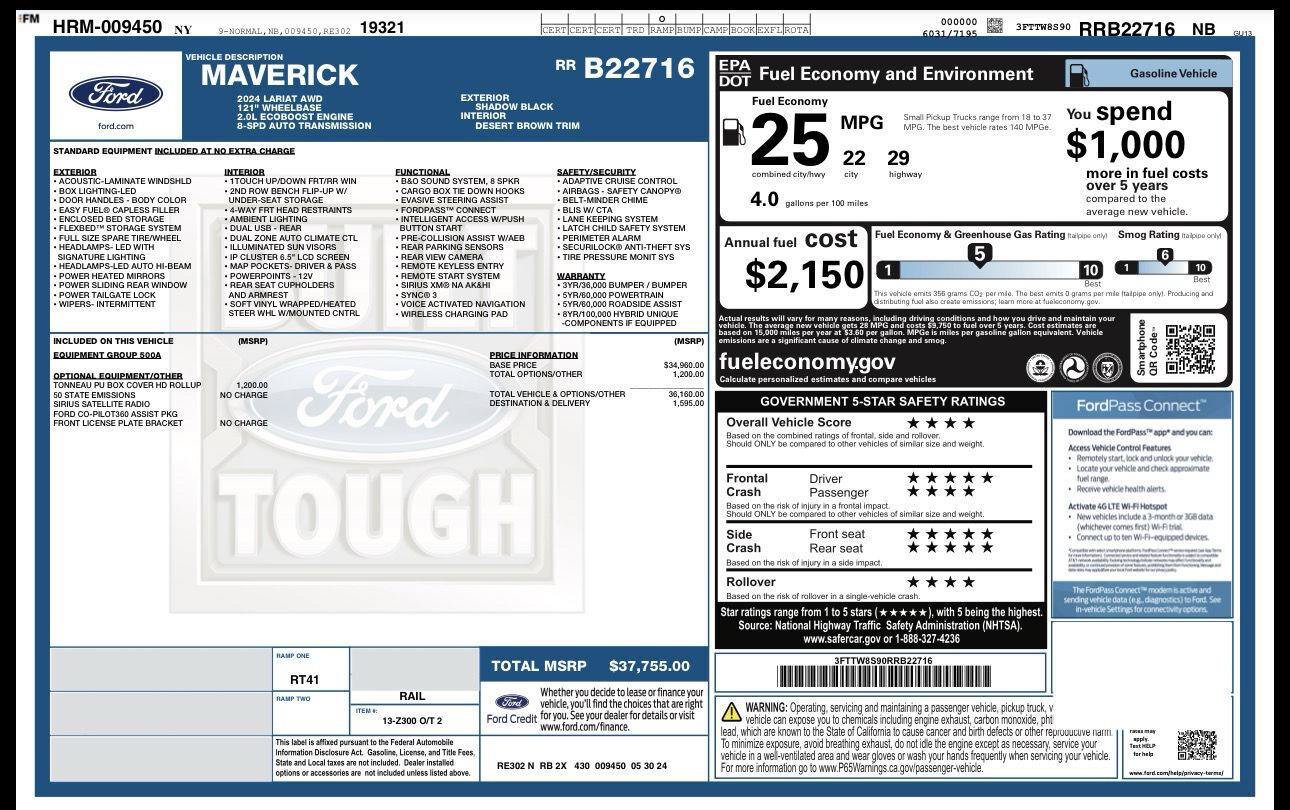 Used 2024 Ford Maverick Lariat AWD/4WD image 30