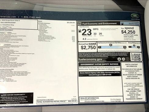 New 2025 Land Rover Range Rover Velar S image 15