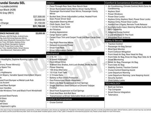 Used 2024 Hyundai Sonata SEL w/ Convenience Package FWD image 10