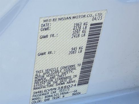 Certified 2023 Nissan Altima 2.5 SR image 34