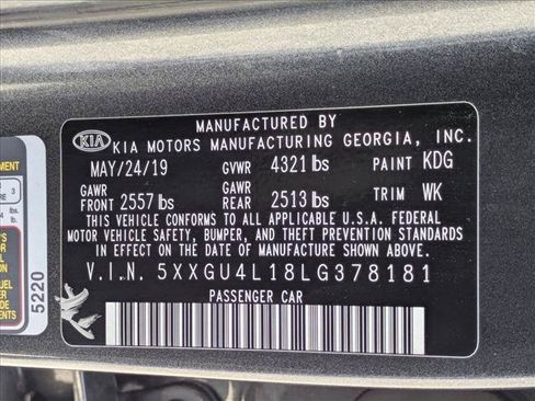Used 2020 Kia Optima EX w/ Paint Protection Package FWD image 24