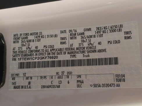 Used 2016 Ford F150 XLT w/ Equipment Group 301A Mid image 33