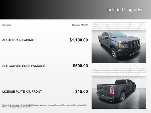Used 2015 GMC Canyon SLE w/ All-Terrain Package AWD/4WD image 4