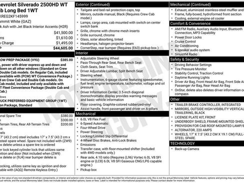 Used 2019 Chevrolet Silverado 2500 W/T w/ Snow Plow Prep Package image 4