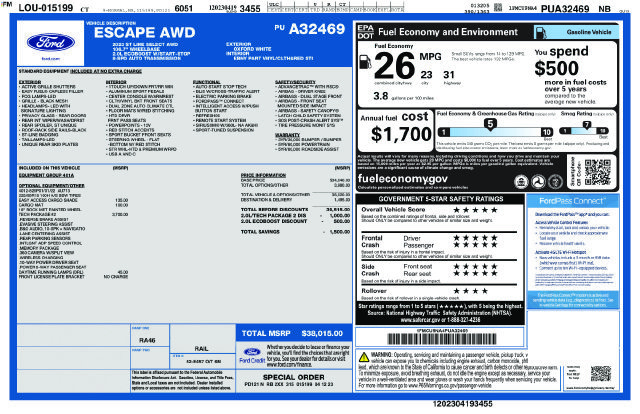 Used 2023 Ford Escape ST-Line Select w/ Tech Pack #2 AWD/4WD image 34