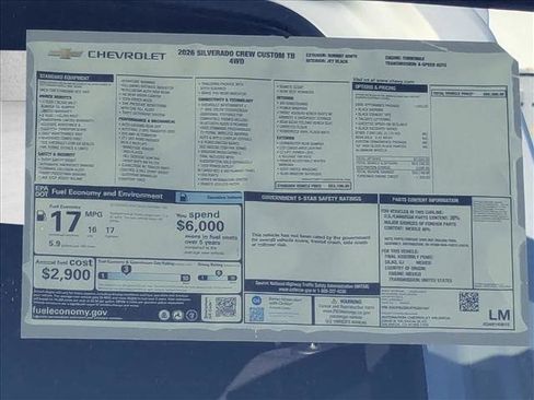 New 2026 Chevrolet Silverado 1500 Custom Trail Boss w/ Dark Appearance Package image 18