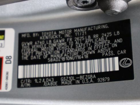 Used 2022 Lexus ES 350 w/ Premium Package FWD image 40
