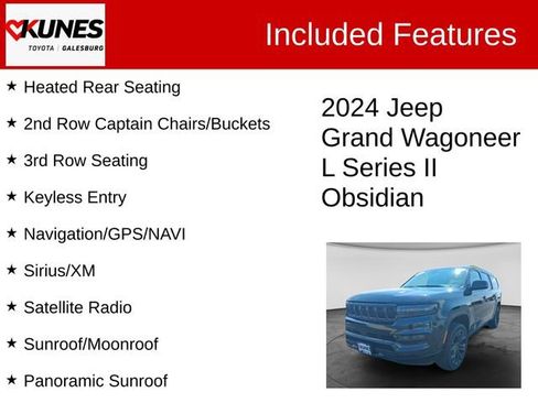 Used 2024 Jeep Grand Wagoneer L Series II w/ Quick Order Packagew 28T AWD/4WD image 3