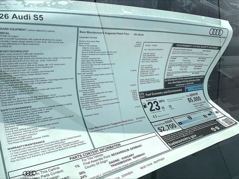 New 2026 Audi S5 Premium Plus AWD/4WD image 19