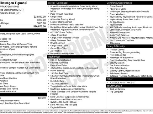 Used 2016 Volkswagen Tiguan S image 6