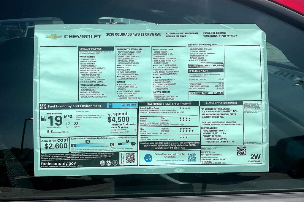 New 2026 Chevrolet Colorado LT AWD/4WD image 13
