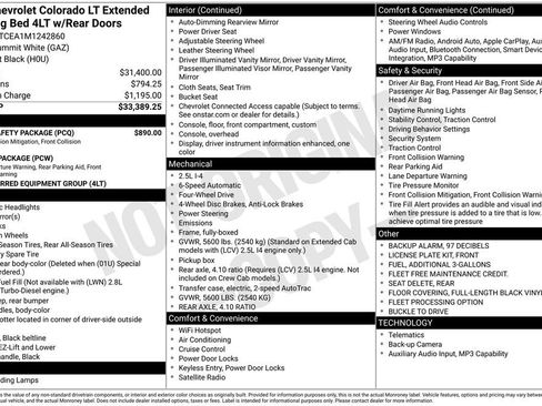 Used 2021 Chevrolet Colorado LT w/ Fleet Safety Package image 30