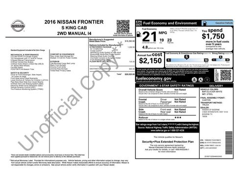 Used 2016 Nissan Frontier S w/ S Preferred Package image 11