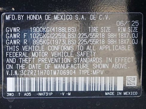 New 2026 Honda HR-V EX-L image 21