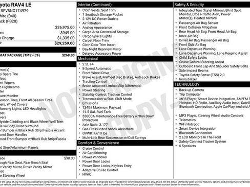 Used 2022 Toyota RAV4 LE w/ Carpet Mat Package (TMS) FWD image 2
