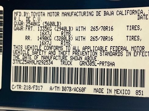 Certified 2020 Toyota Tacoma TRD Off-Road w/ Technology Package AWD/4WD image 28