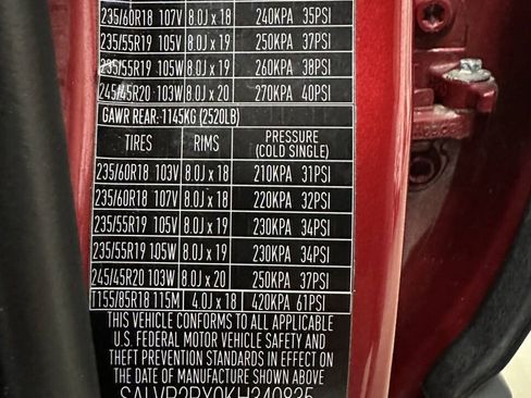 Used 2019 Land Rover Range Rover Evoque HSE AWD/4WD image 32