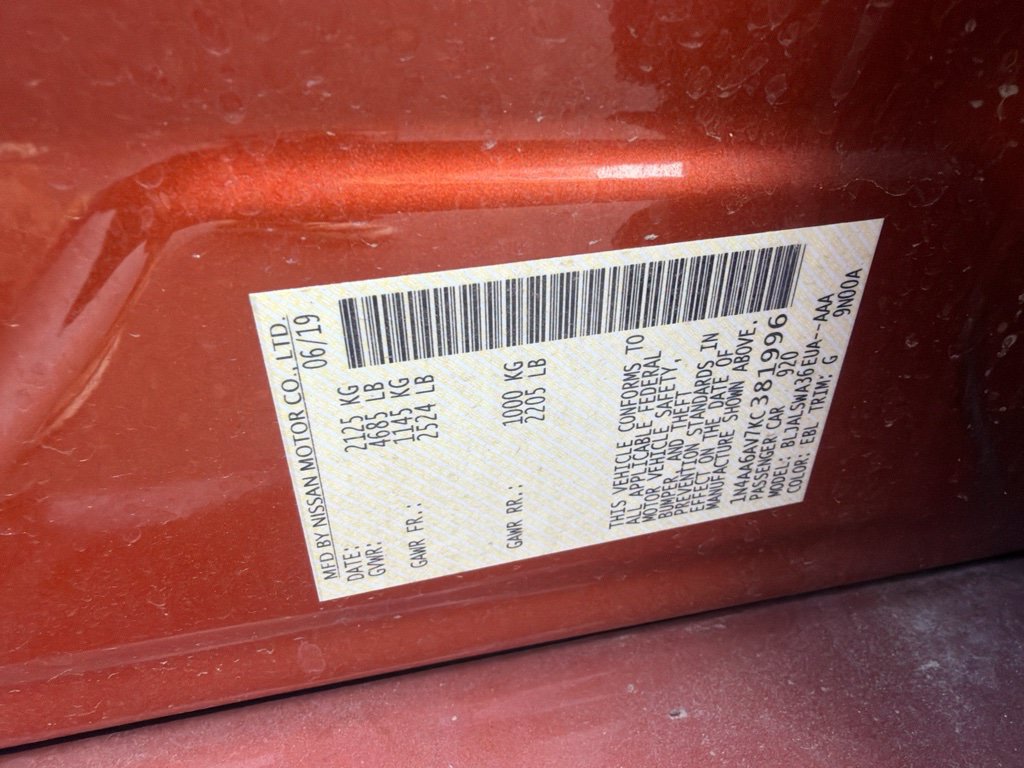 Used 2019 Nissan Maxima SR w/ Premium Package FWD image 2