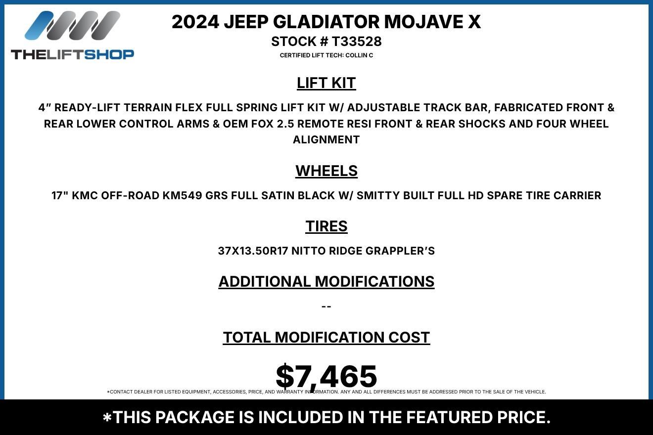 Used 2024 Jeep Gladiator Mojave AWD/4WD image 2