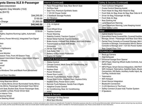 Used 2025 Toyota Sienna XLE FWD image 8