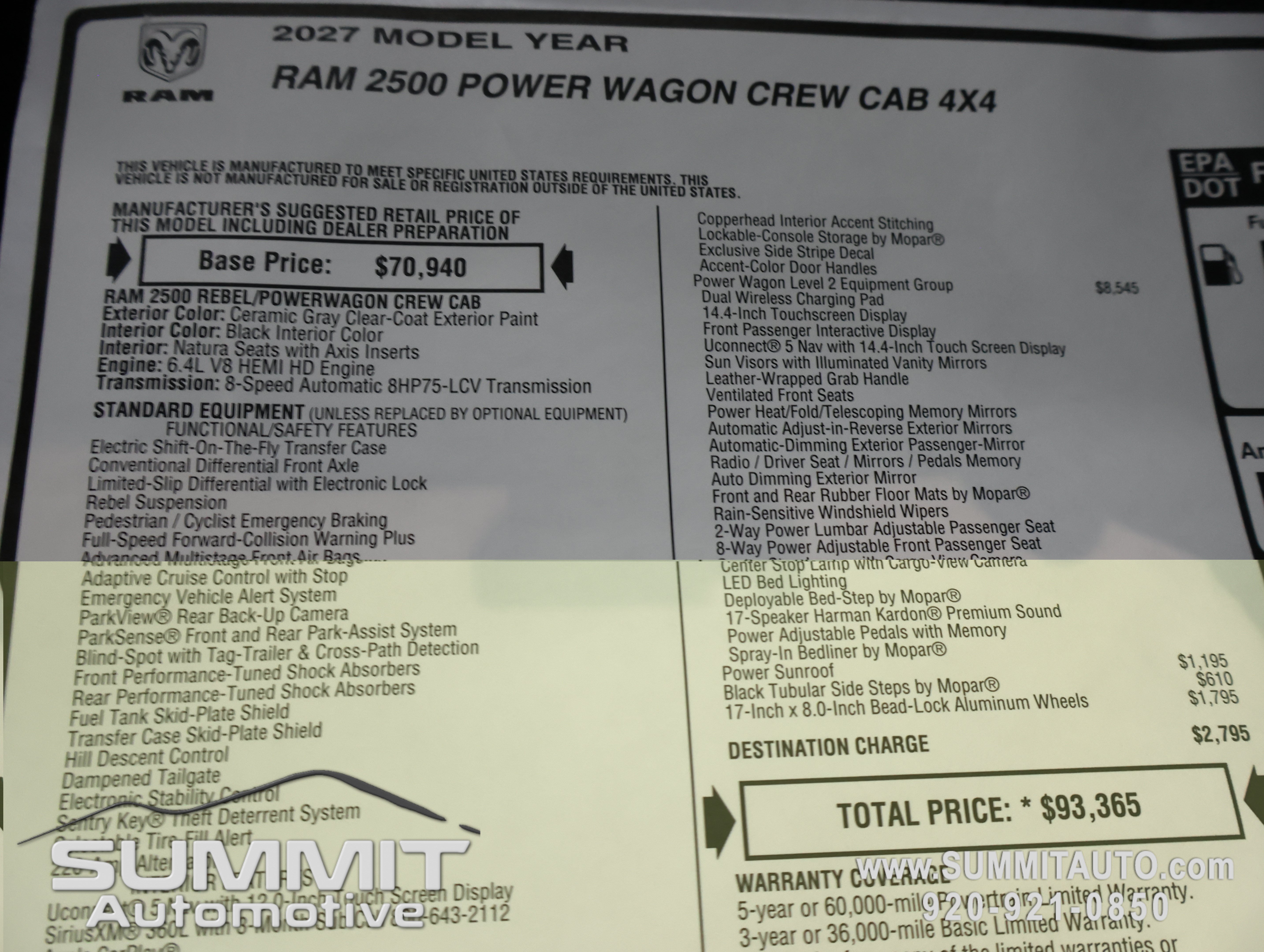 New 2027 RAM 2500 Power Wagon AWD/4WD image 39